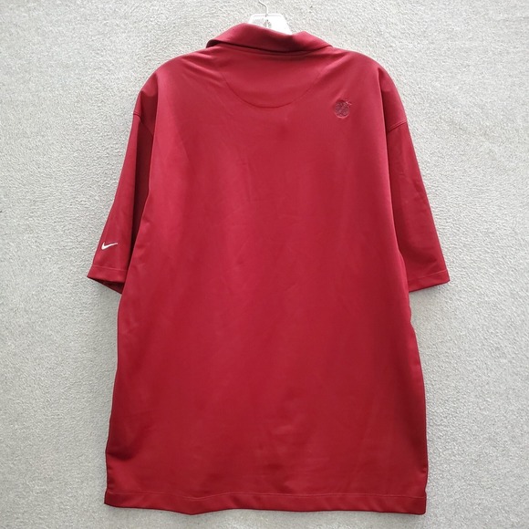 Nike Golf Men Polo Shirt Large Red Swoosh Logo Embroidered Short Sleeve Collar - Picture 7 of 10